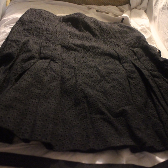 BURBERRY LONDON Black Cotton Side zipper Skirt Sz